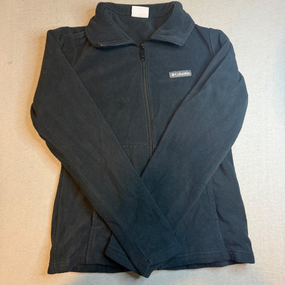 Columbia Benton Springs Full Zip Fleece Jacket Black Womens Medium XL3547
